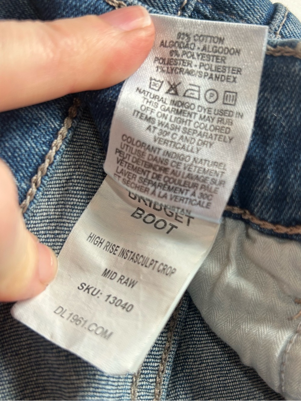 DL1961 Bridget Boot Hi-Rise Instasculpt Crop Jeans, Hulton, size 24 - Picture 11 of 13